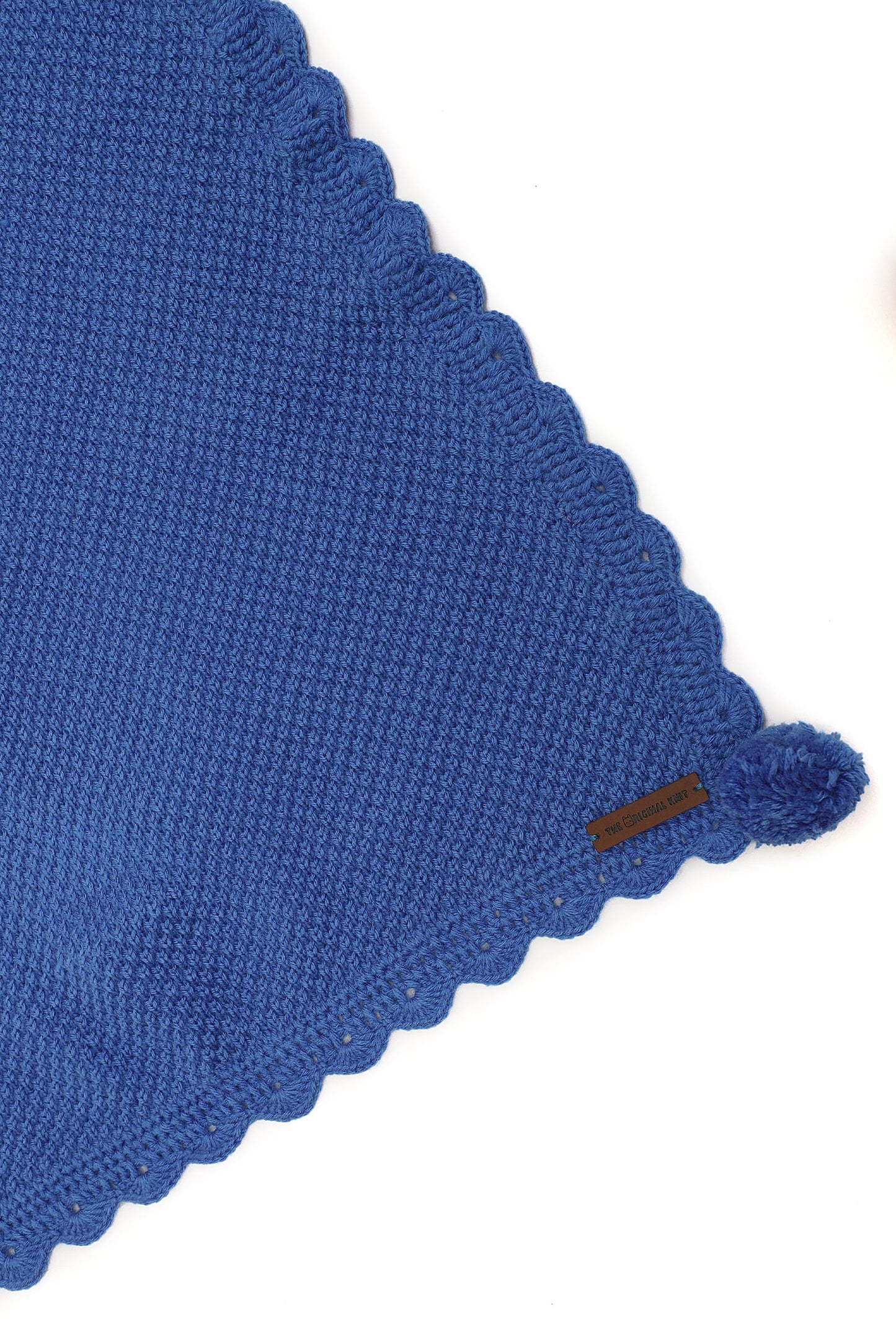 Pom Pom Hugs Blanket- Blue