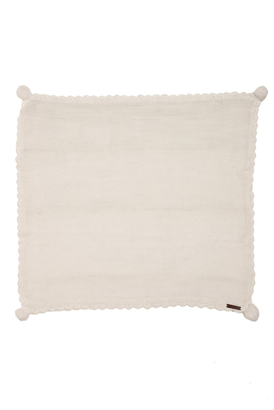 Pom Pom Hugs Blanket - White