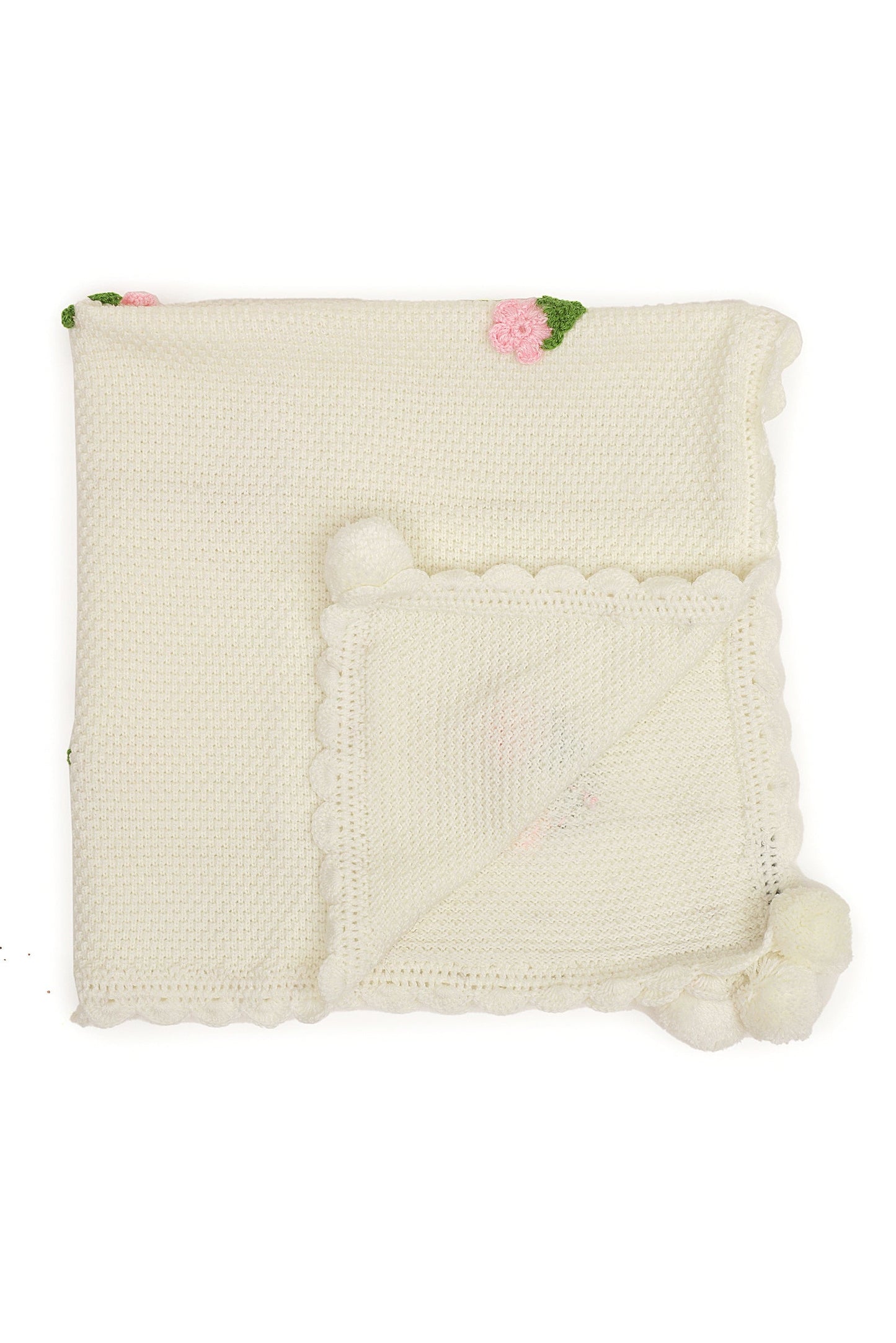 Blossom Snuggle Blanket- Off White