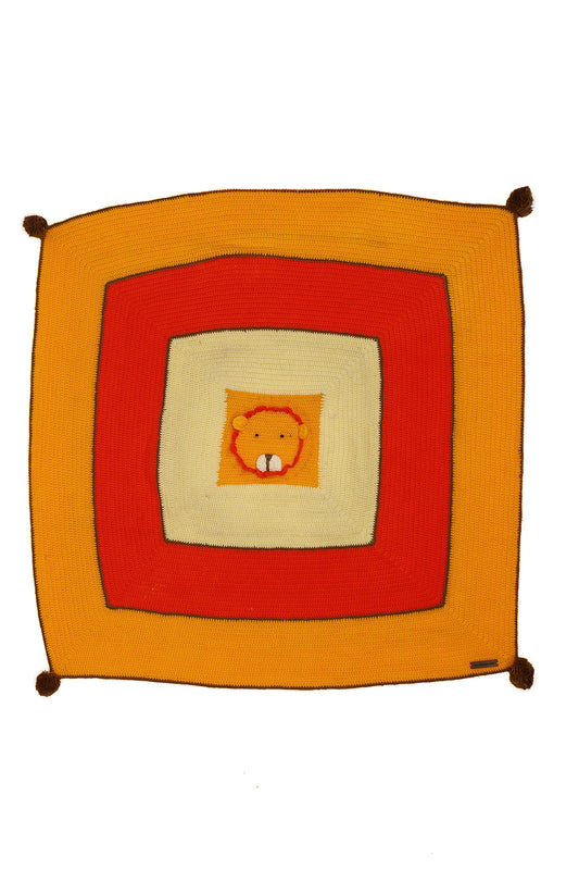 Roar & Snuggle Blanket- Yellow & Orange