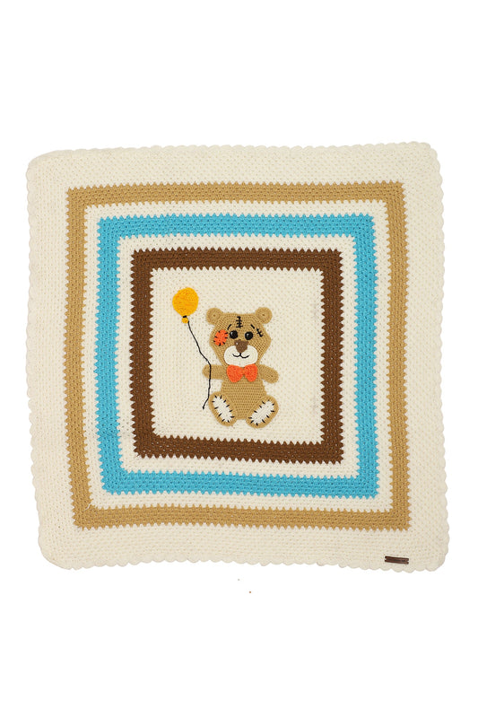 Balloon Bear Snuggle Blanket - Off White