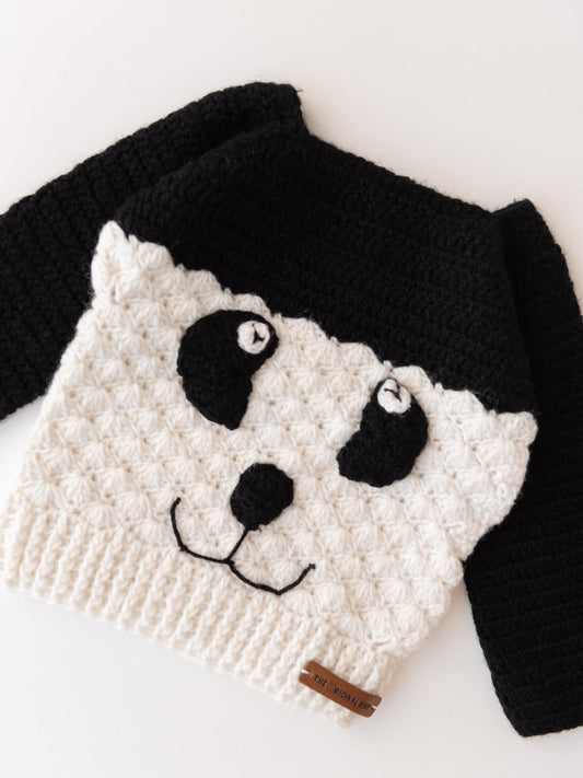 Panda Adventure Pyjama Set- White & Black