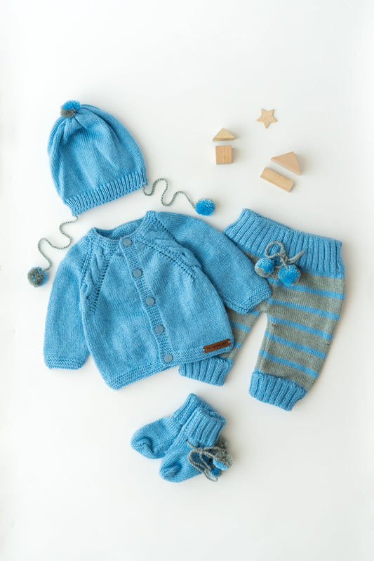 Sky & Sea Adventure Pyjama Set- Blue & Grey
