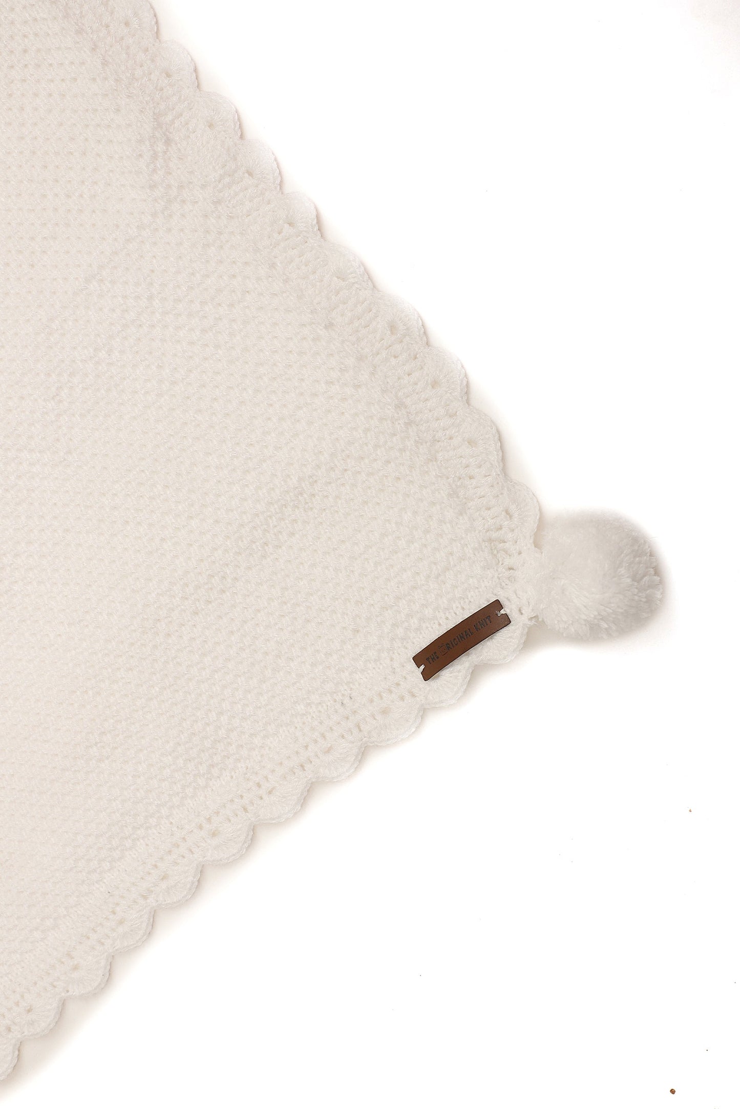 Pom Pom Hugs Blanket - White