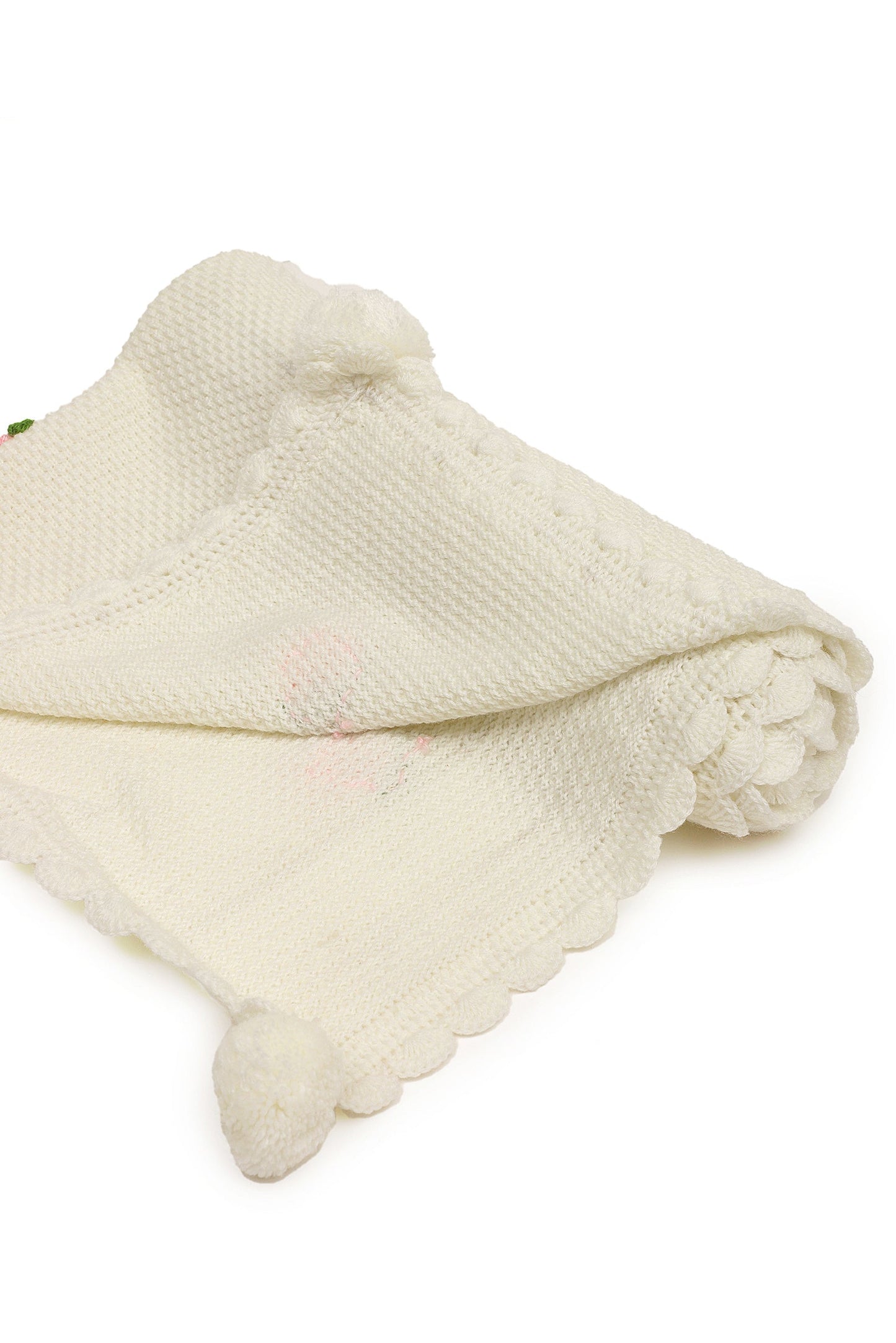 Blossom Snuggle Blanket- Off White