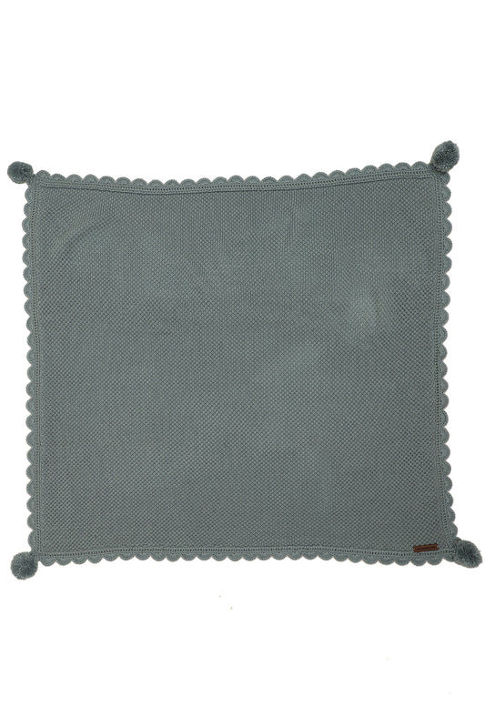 Pom Pom  Hugs Blanket- Grey