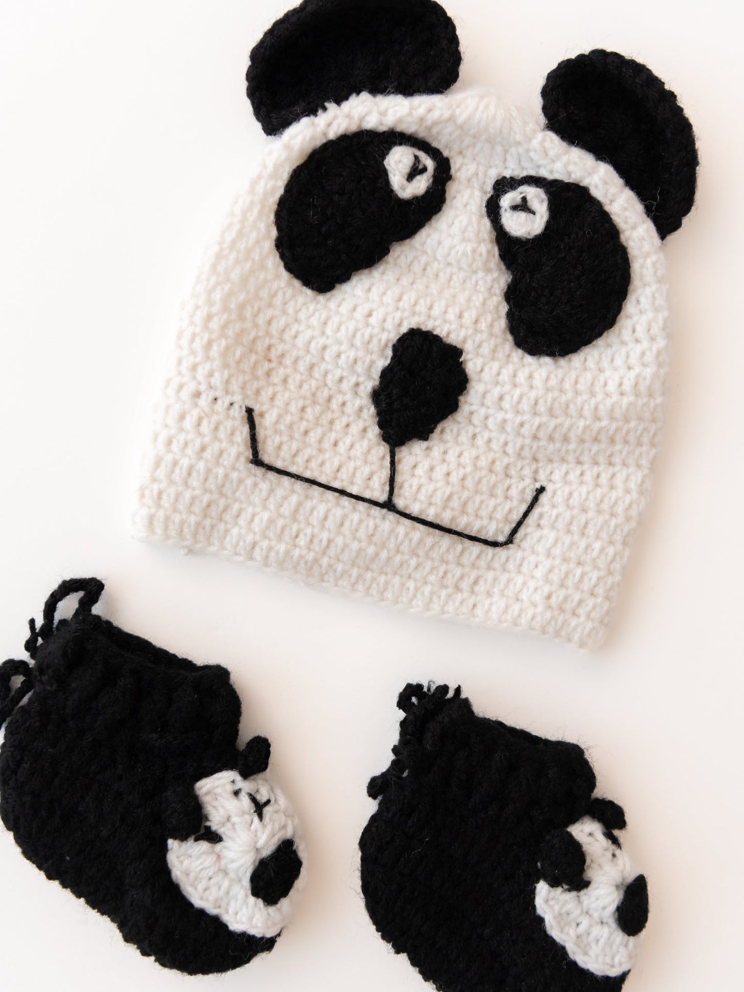 Panda Adventure Pyjama Set- White & Black