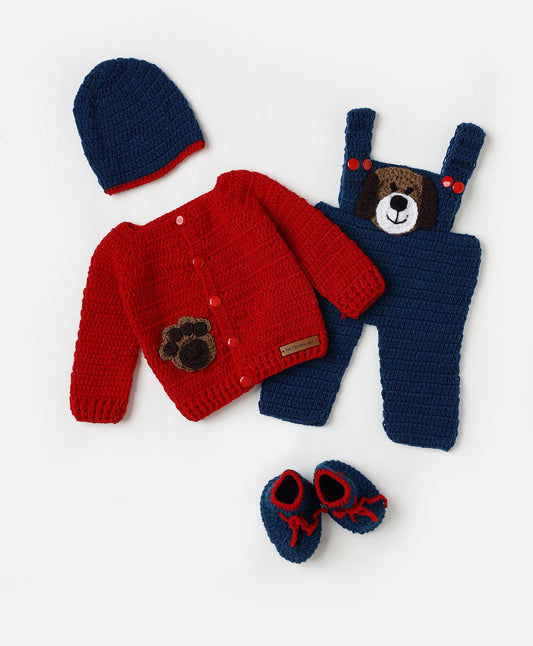 Paw-some Playtime Dungaree Set - Red & Blue